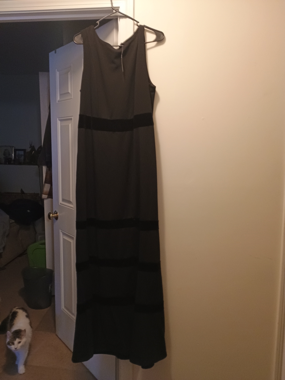 torrid Black Sleeveless Maxi Dress with Velvet Bands
